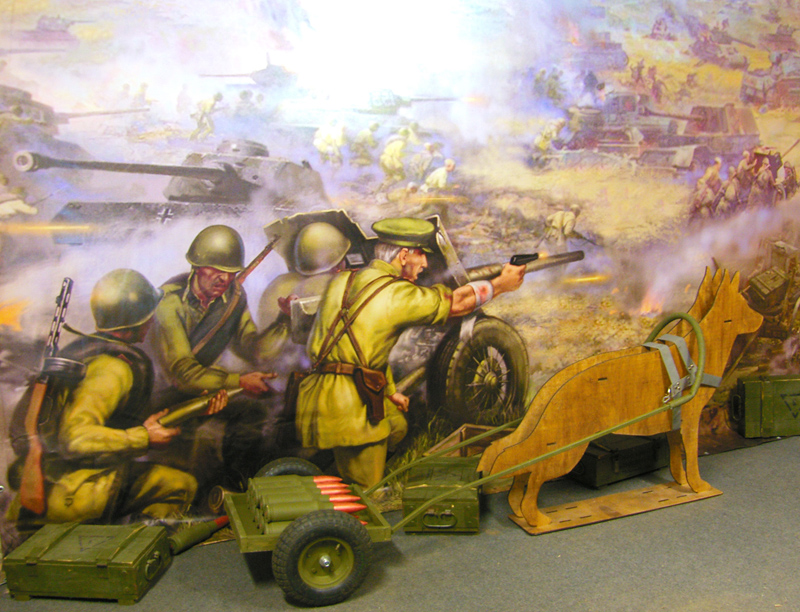 Моделирование экспозиции к дню Победы 9 мая 2021 года «Применение собак в годы войны»
