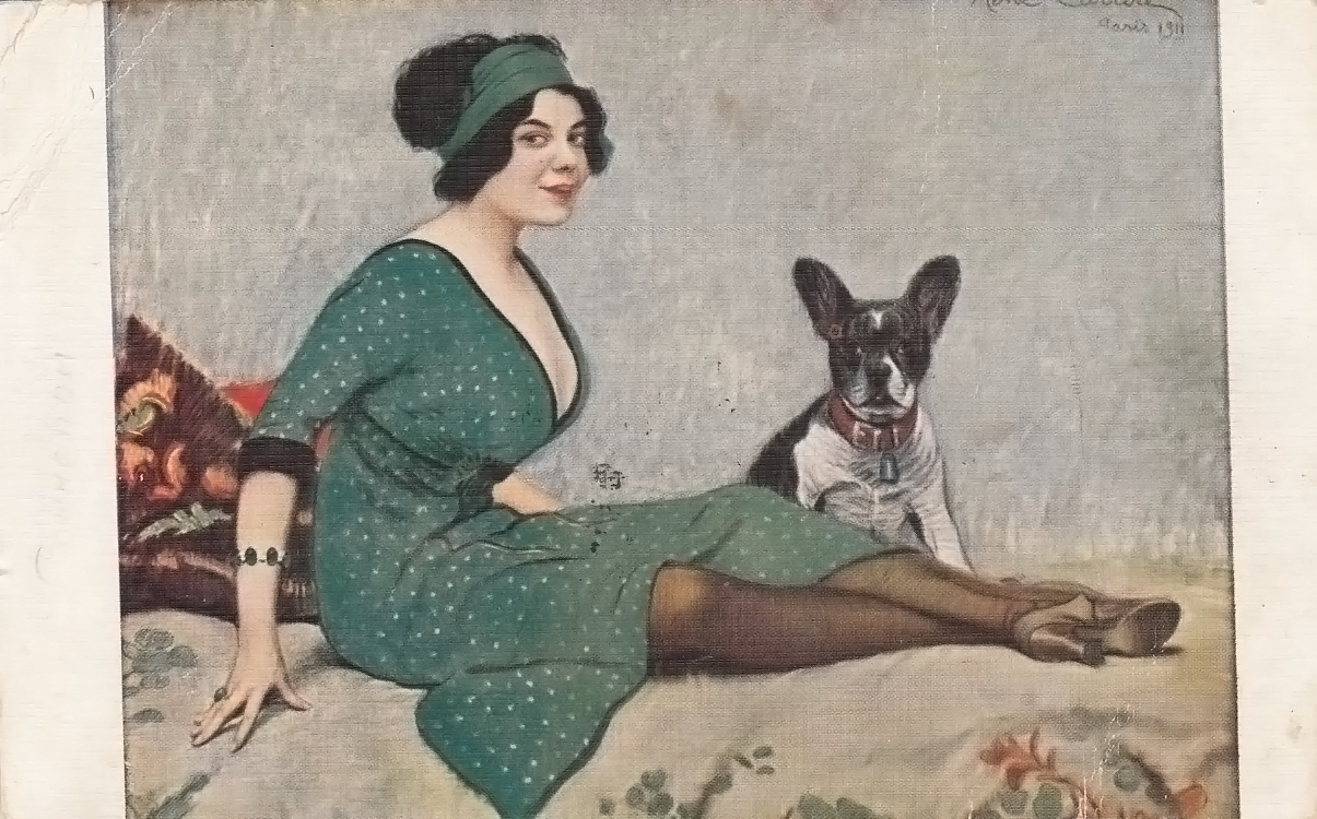 Дама с собачкой открытка