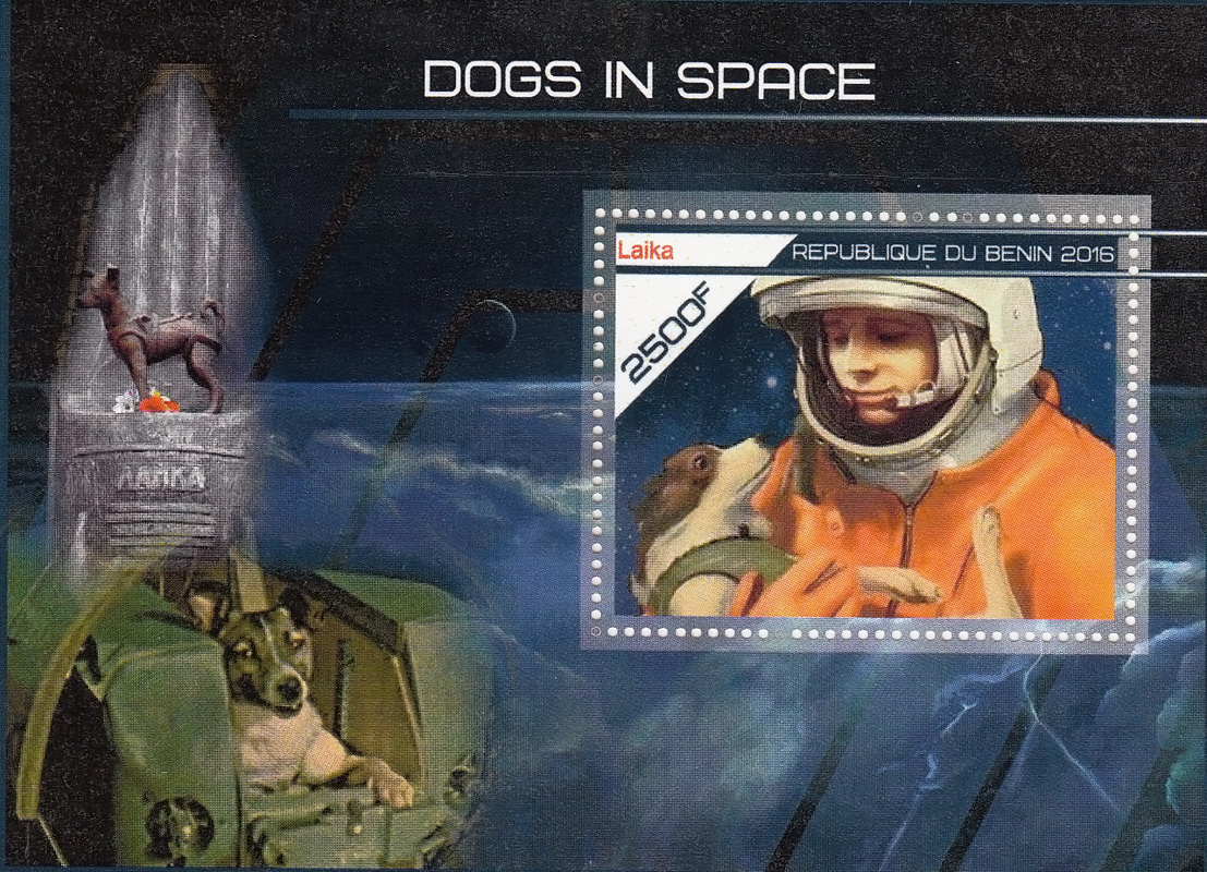 Марка собака и космос