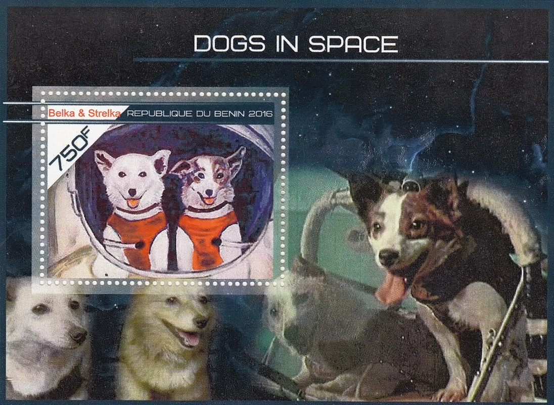 Марка собака и космос